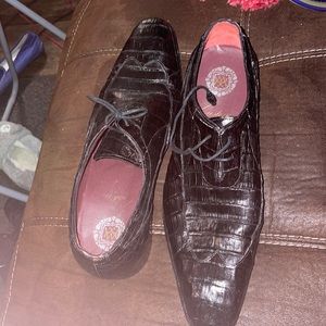 Size 10 Oxford Mezlans genuine Crocodile
